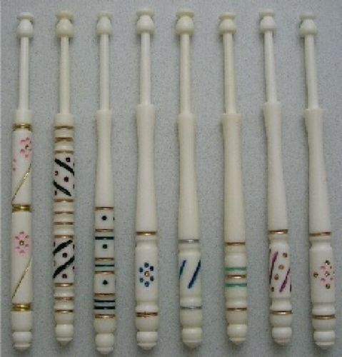 Lace Bobbins, Bone Decorated