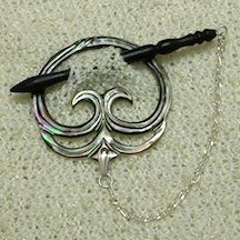 Shawl Pins Carved Shell 