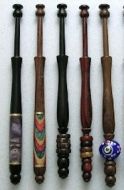 Lace Bobbins, Wood Decorated